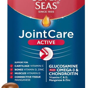 Seven Seas JointCare Active, With Glucosamine, Omega-3, Chondroitin, Vitamins C and D, Manganese, and Zinc, Food Supplements, 60-Day Pack