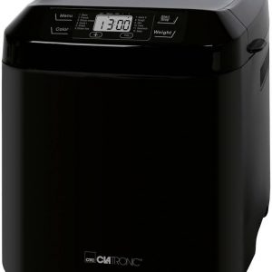 Clatronic® Bread Maker - Bake Fresh Bread at Home - Automatic Preparation and Warming Function, Oven with Timer, Easy Operation via Display, 12 Baking...