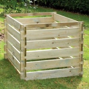 Lacewing Traditional Wooden Composter - Medium - 605 Litres - Slatted Outdoor Garden Composter