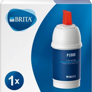 BRITA P1000 replacement filter cartridge for BRITA filter taps, reduces chlorine, limescale and impurities