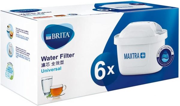 BRITA MAXTRA+ replacement water filter cartridges, compatible with all BRITA jugs -reduce chlorine, limescale and impurities for great taste - 6 Count (Pack...