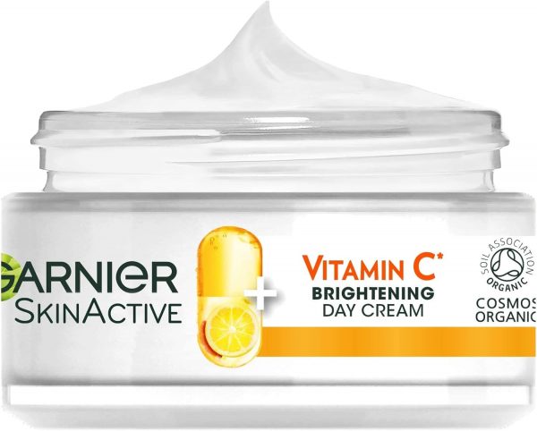 Garnier Vitamin C Brightening Day Cream 50ml, Face Moisturiser to Nourish Skin, Smooth Lines & Boost Glow, With Vitamin C and Super Citrus For Radiant,...