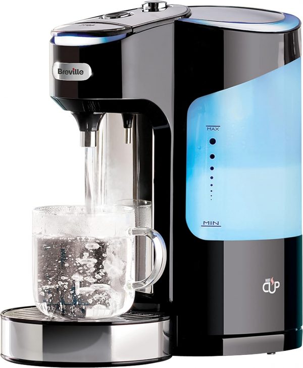 Breville HotCup Hot Water Dispenser | 3kW Fast Boil & Variable Dispense | 2.0L | Energy-efficient use | Gloss Black [VKJ318]