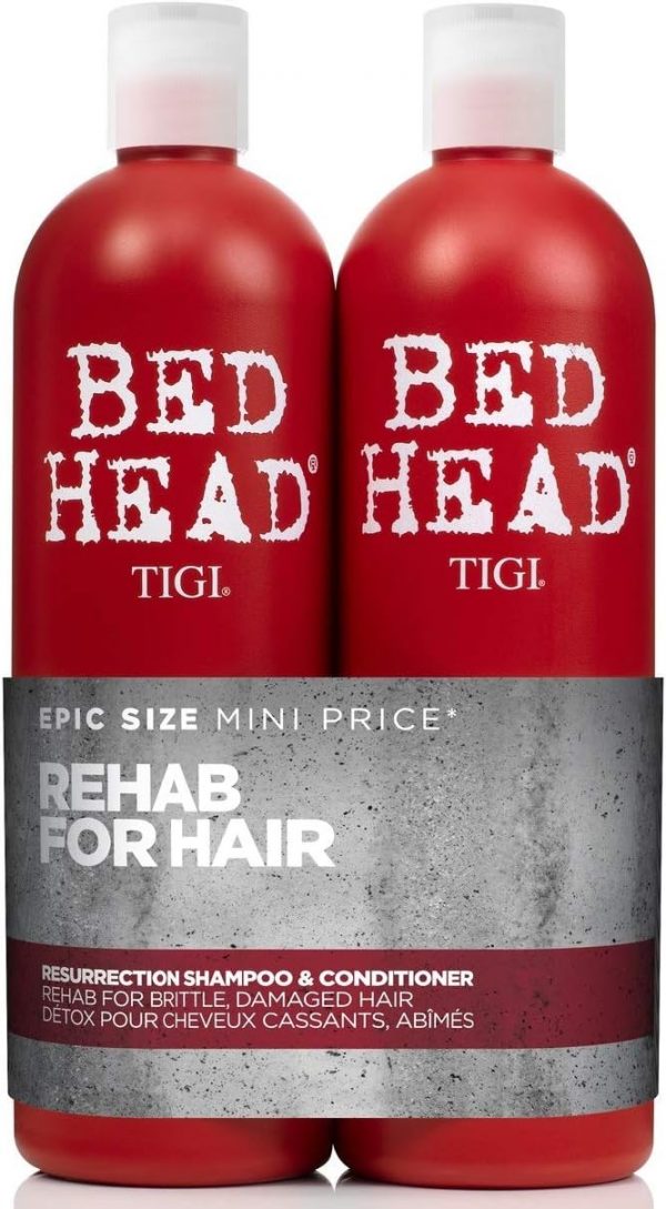 Bedhead by TIGI | Resurrection Shampoo and Conditioner Set | Hair care for brittle and damaged hair | Powerful, regenerating care formula | 2 x 750ml