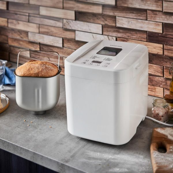 Russell Hobbs Electric Bread Maker, 12 Program Settings inc Gluten Free, 3 Crust Settings, 13h Timer, 2 Bread Sizes 750g & 1kg, Viewing Window, Auto 1hr...