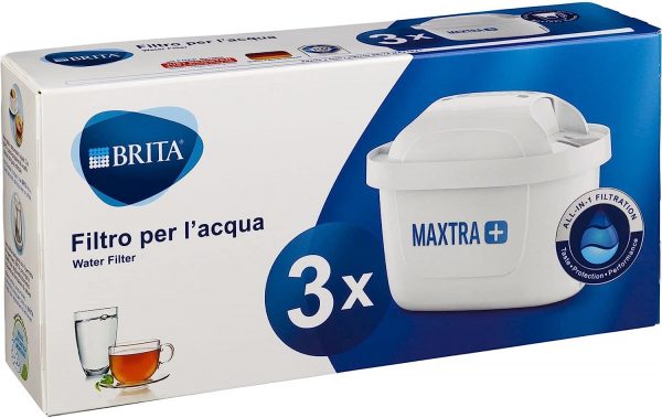 BRITA Filters for Maxtra+ Water Filter Jug, Plastic/Carbon/Resin 3 Filtri Bianco