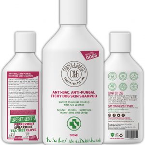 Dog Shampoo For Itchy skin Antibacterial And Antifungal | Natural Medicated Low Lather Safe Formula | Fast Absorbing and Skin Cooling First Aid | Great For...