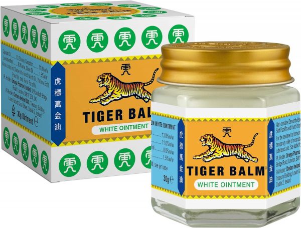 Tiger Balm White Ointment 30 g - for The Treatment of Tension Headaches and Temporary Relief of Muscular Aches and Pains