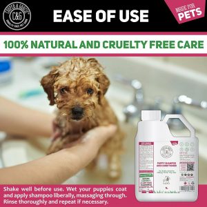 C&G Pets | PUPPY SHAMPOO 1L | FOR SMELLY DOGS WITH ITCHY SENSITIVE SKIN | MEDICATED CONDITIONER PUPPY SAFE | EFFECTIVE FOR ALLERGY PRONE DOG SKIN |...