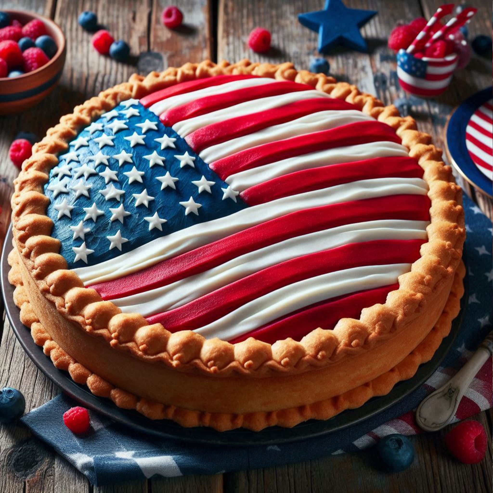 american flag cake - serving suggestions