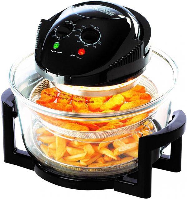 Oypla 12L Litre Black Portable Halogen Convection Oven Cooker 1400W