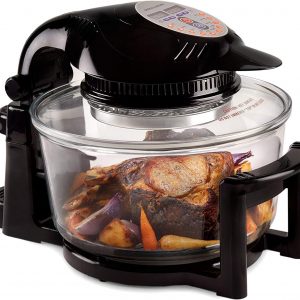 Andrew James 12-17 Litre Black 1400W Digital Halogen Oven Air Fryer Cooker With Hinged Lid | Full Accessories Pack Including Skewers | Spare Bulb | Extender...