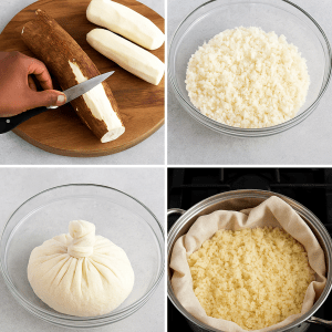 preparation of cassava for attieke.