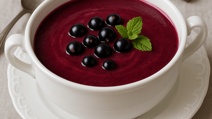 chilled blackcurrant soup
