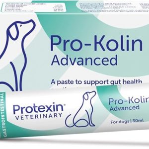 Protexin Veterinary Pro-Kolin Advanced Gut Health Paste for Dogs to Firm Up Poop, Prebiotic and Probiotic Formula, Meat-Free Liver Flavour, 30ml