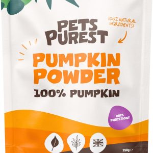 Pets Purest Pumpkin Powder for Dogs - 250g 100% Pure Pumpkin Powder Dog Food Topper, Naturally Rich in Prebiotics & Fibre for Dogs Gut Health &