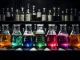 Colorful beakers chemical pot. biology liquid. Generate AI. Plackett-Burman designs