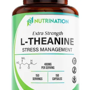 L Theanine 400mg Capsules - 99.6% Pure L-Theanine | 5 Months Supply - 150 Capsules | Supports Relaxation & Focus, Promotes Calm | Zero Additives, Vegan & Non-GMO | GMP - Certified, Lab Tested