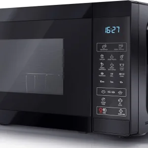 SHARP YC-MG02U-B Compact 20 Litre 800W Digital Microwave with 1000W Grill, 11 power levels, ECO Mode, defrost function, LED cavity light - Black