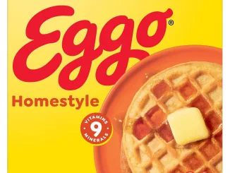 Eggo Frozen Waffles, Frozen Breakfast, Breakfast Food, Family Pack, Homestyle, 29.6oz Box (24 Waffles)​