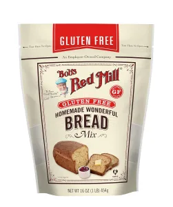 Bob's Red Mill Gluten Free Homemade Wonderful Bread Mix, 16oz (Pack of 4) - Gluten Free, Kosher